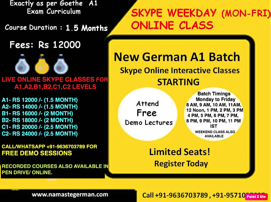 Namaste German Best German Language Classes in Jaipur, German Language