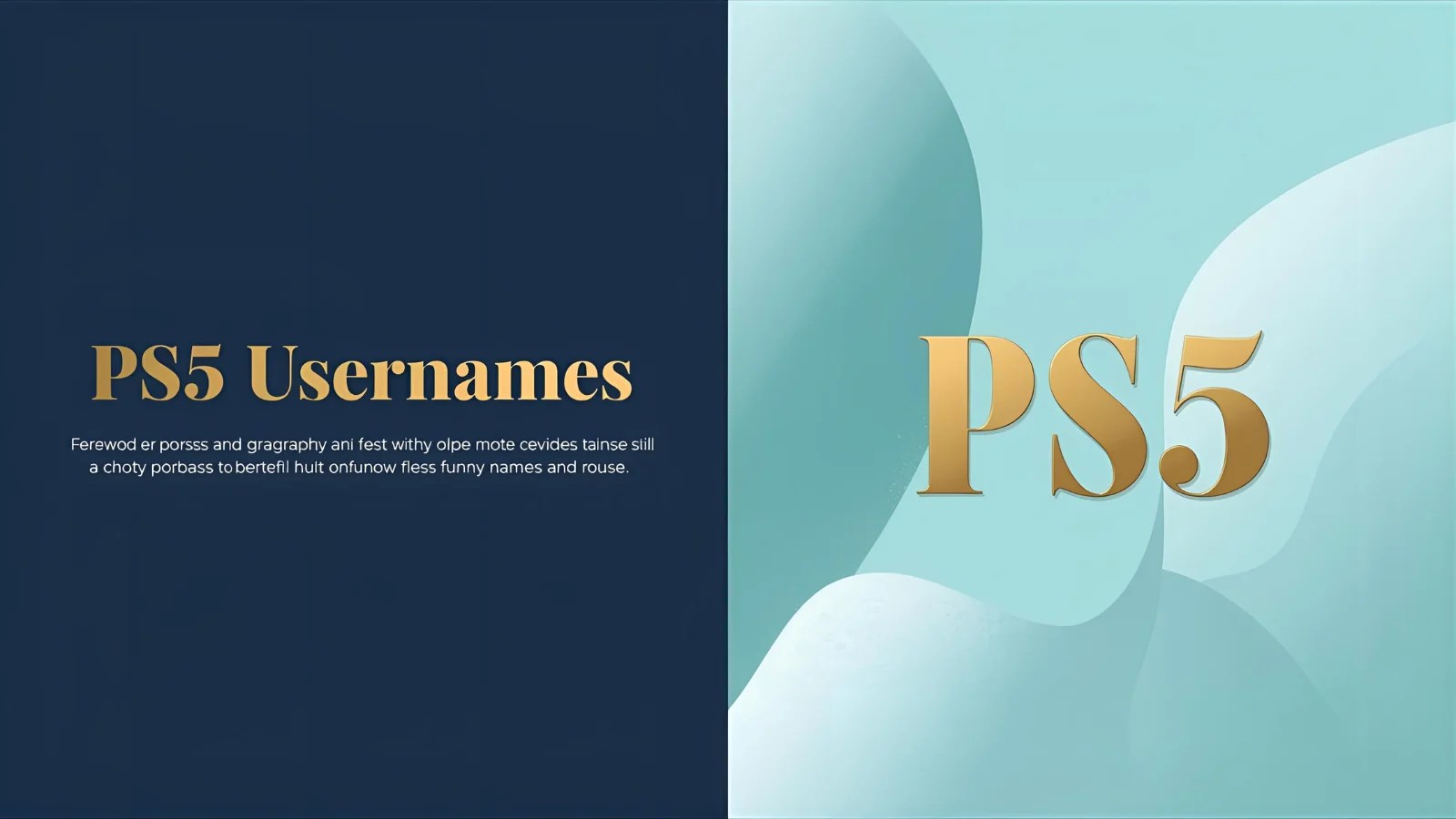 600+ Best PS5 Usernames for (20252026 Guide)(08)