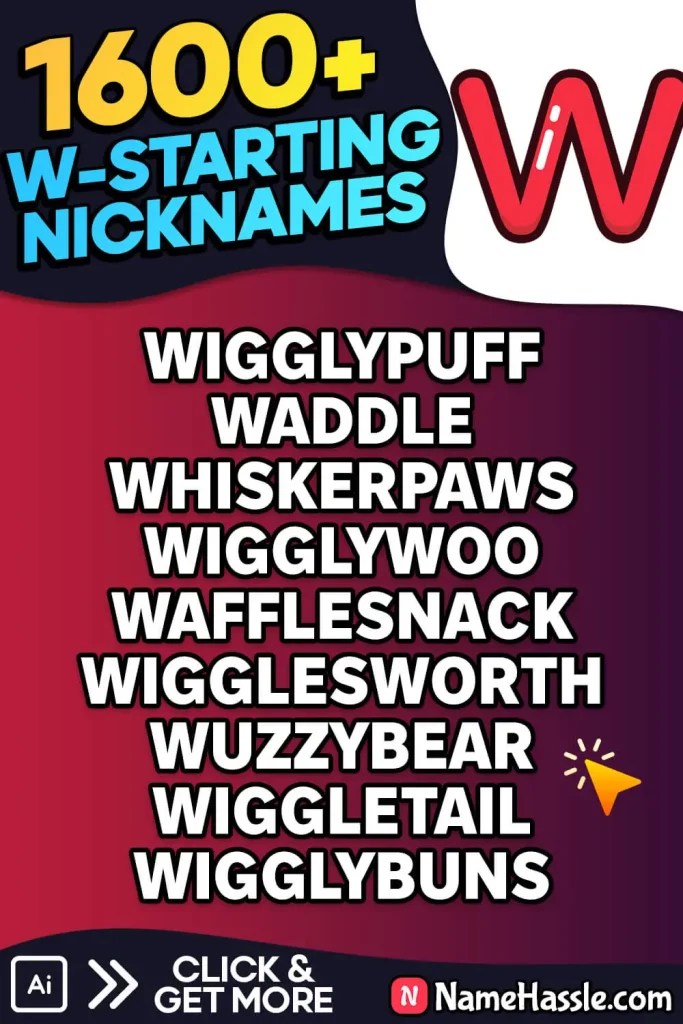 1200+ Catchy Nicknames That Start With W (Generator) [2024]