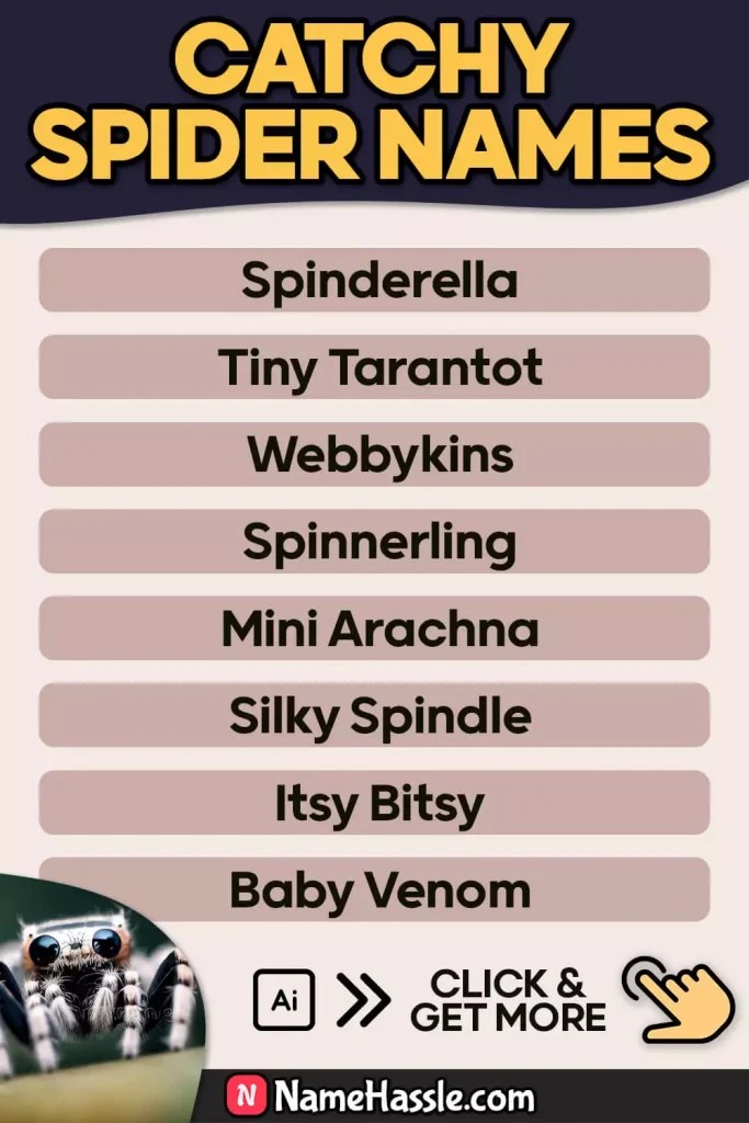 1600+ Cool Catchy & Unique Spider Names Generator 2024