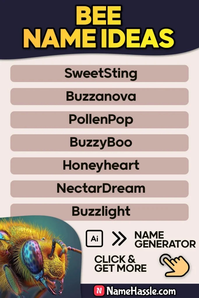 1825+ Cool And Funny Bee Names Ideas (Generator) 2024