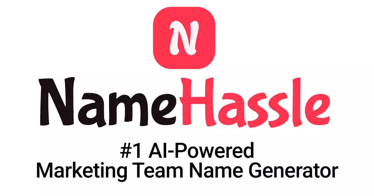 Free Marketing Team Name Generator (Get Instant Ideas) NameHassle