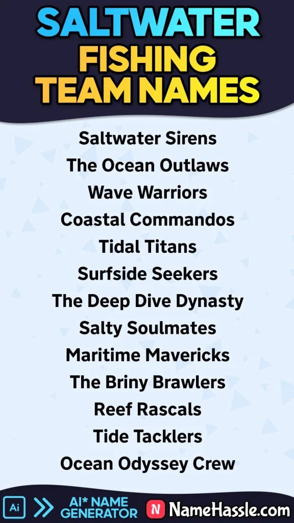 1600+ Unique & Funny Fishing Team Names Ideas (Generator)