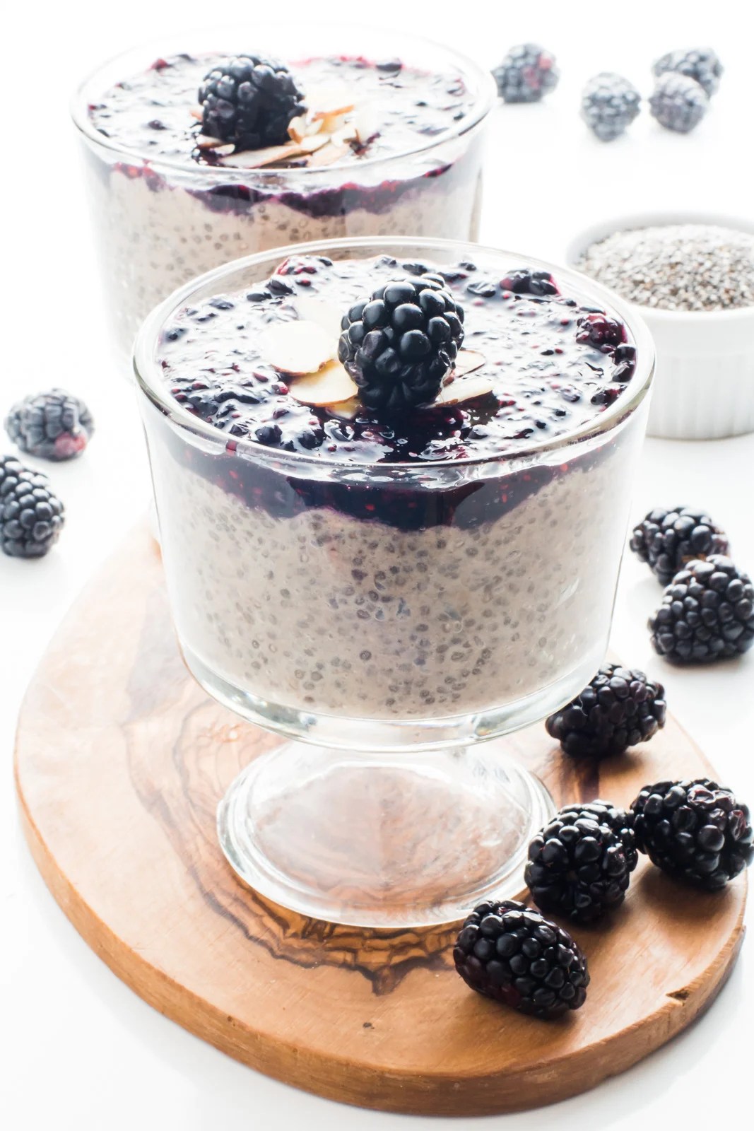 Easy Banana Chia Pudding with a Berry Sauce Namely Marly