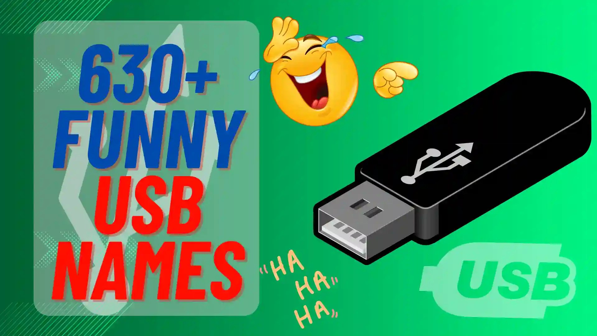 630+ Funny USB Names (Creative, Unique, And Clever Ideas) (+Generator)