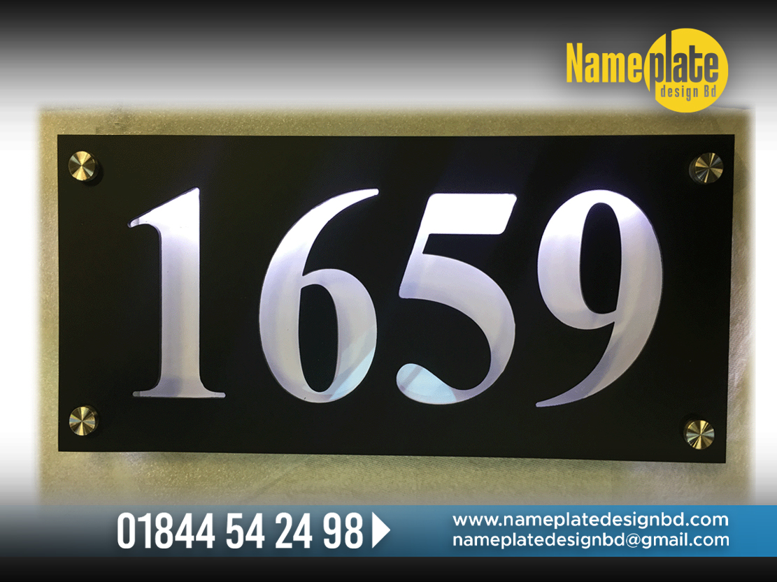 Stainless Steel Number Name Plate Signage Name Plate Price Bangladesh