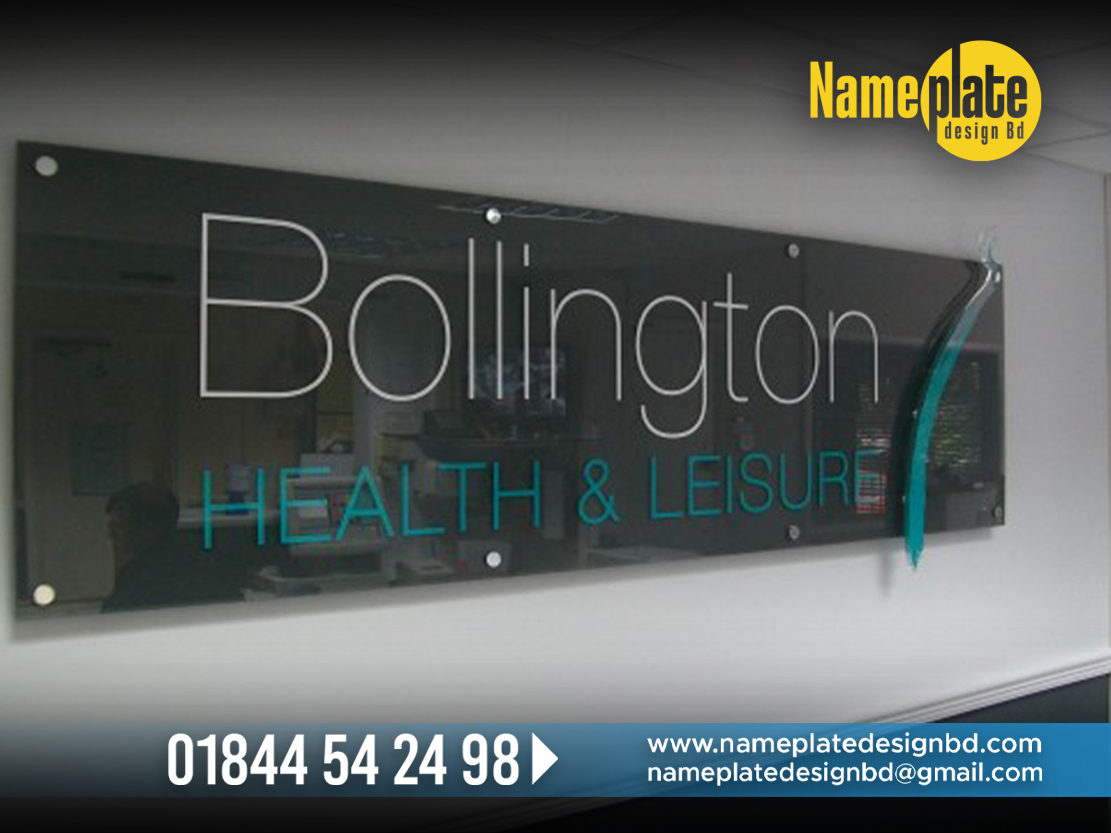 Bollington Hospital Reception Name Plate Signage BD Name Plate Design