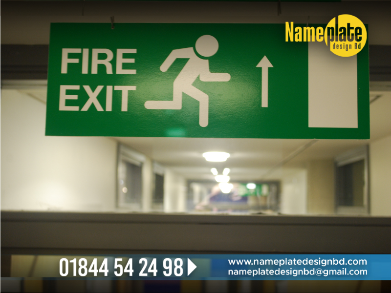 exit light price in Bangladesh, emergency fire exit name plate sign