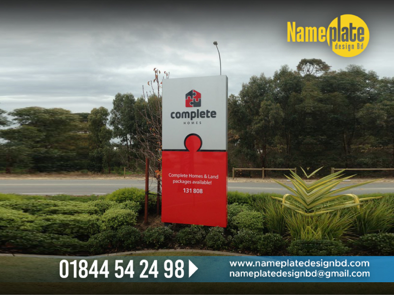 Road Directional Acrylic Letter Name Plate Design BD, Park Directional