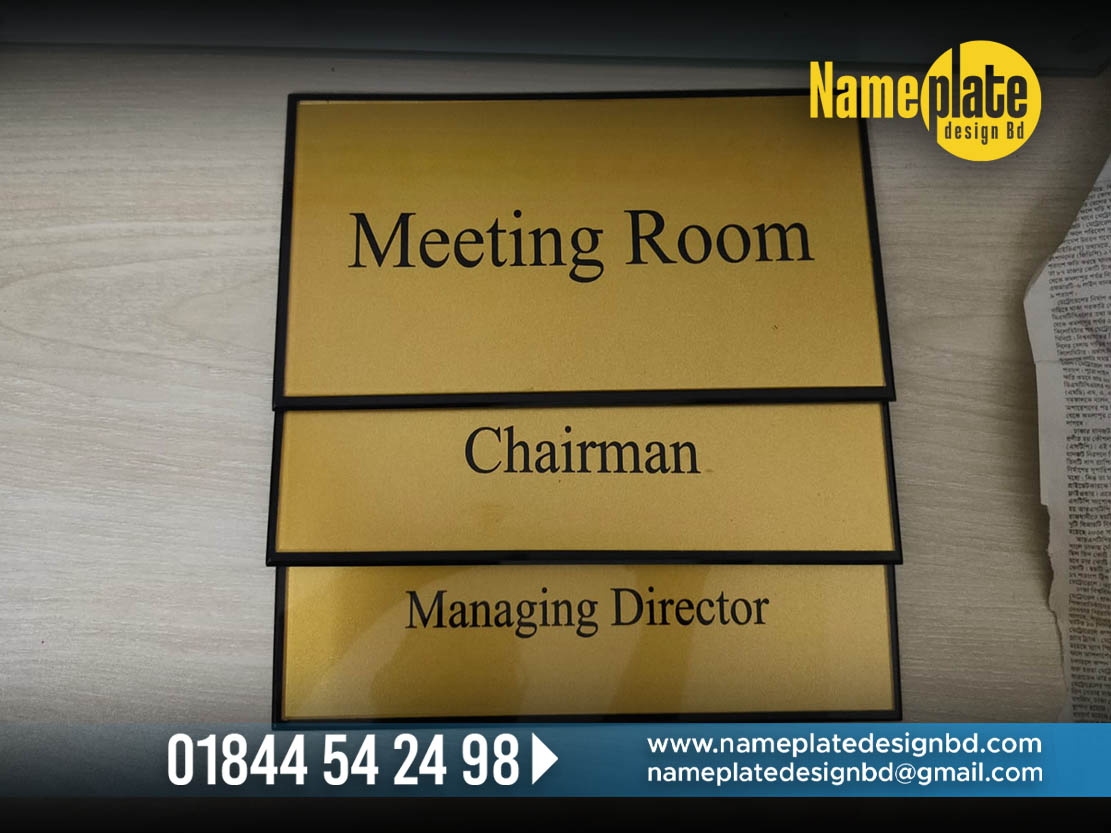 Chairman Managing Director Meeting Room Nameplates