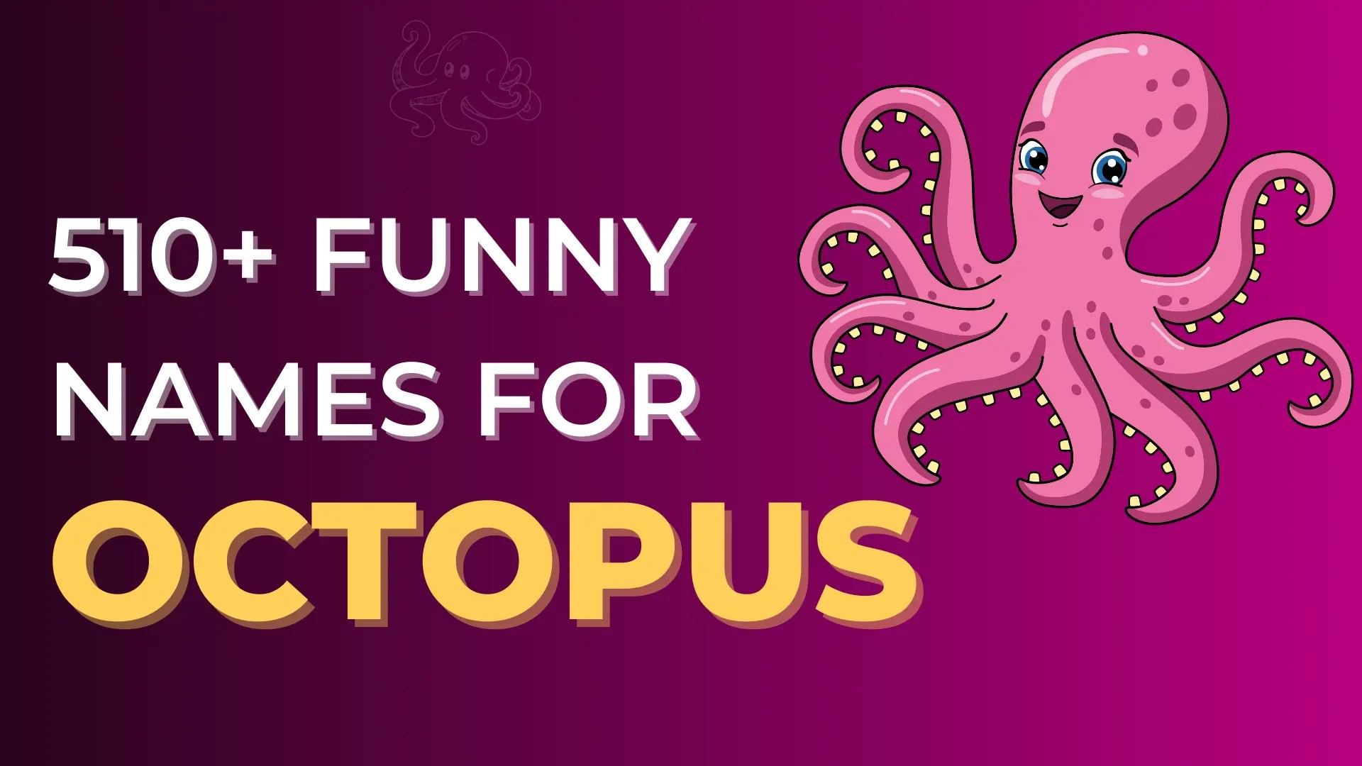 390+ Funny Octopus Names + AI Generator