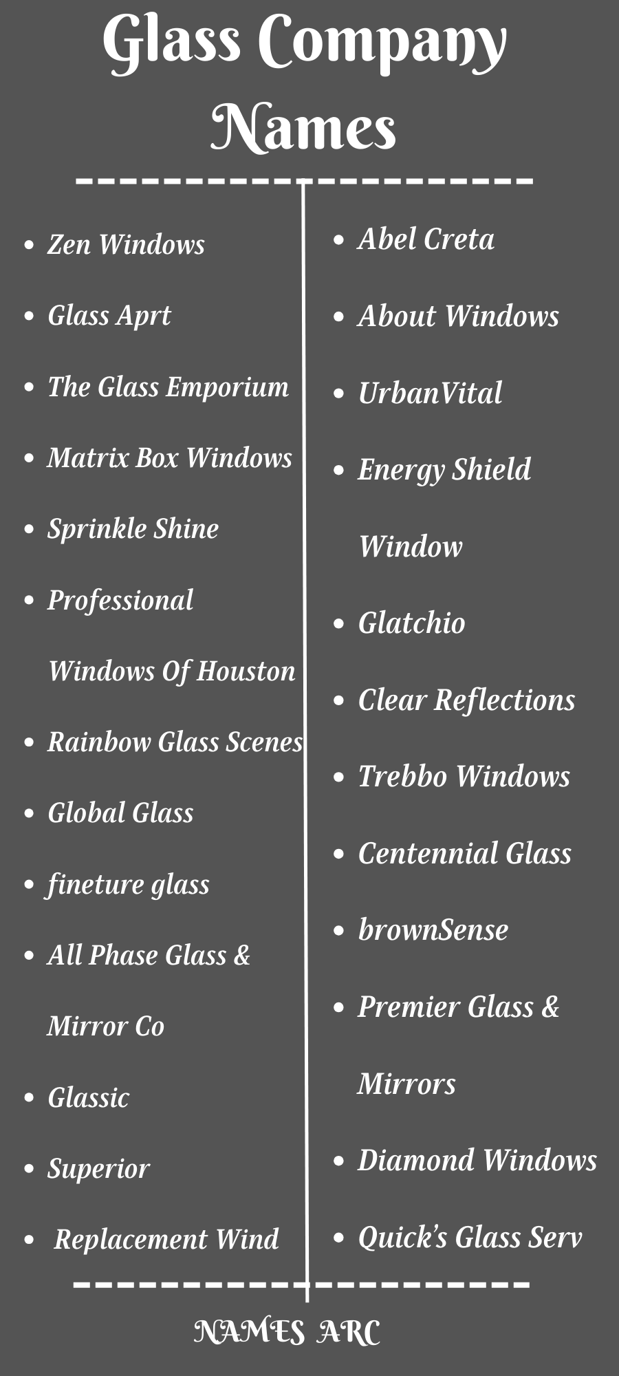 600+ Cool Glass Company Names Ideas For You Namesarc
