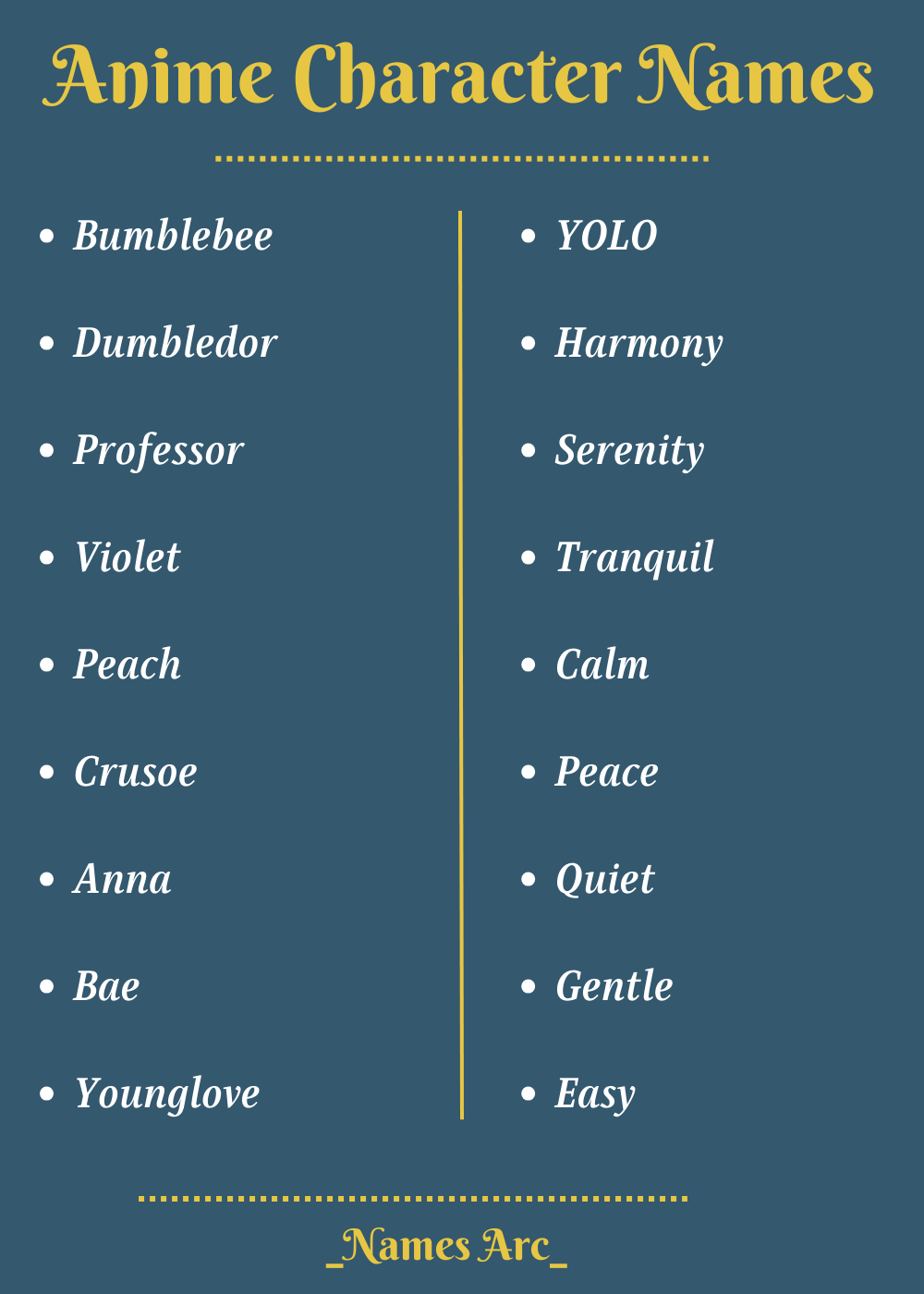 400+ Cute and Cool Anime Character Names Namesarc