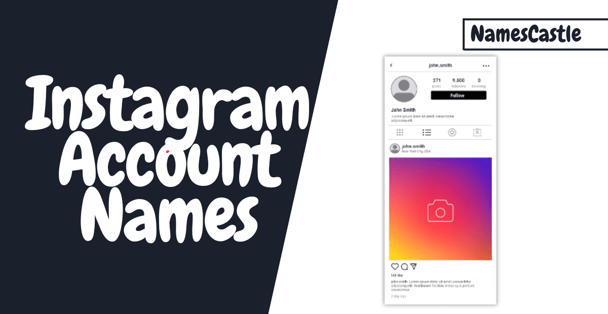 570+ Instagram Account Names Unique Creative & Stylish