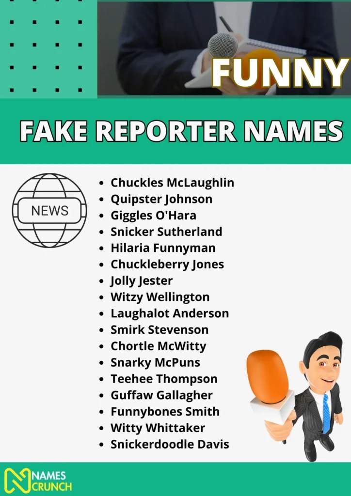 200+ Funny Reporter Names Ideas (Giggles and Headlines) Names Crunch