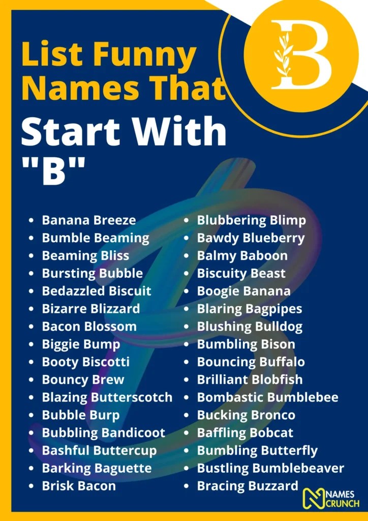 250+ Funny Names that Start with B! Names Crunch