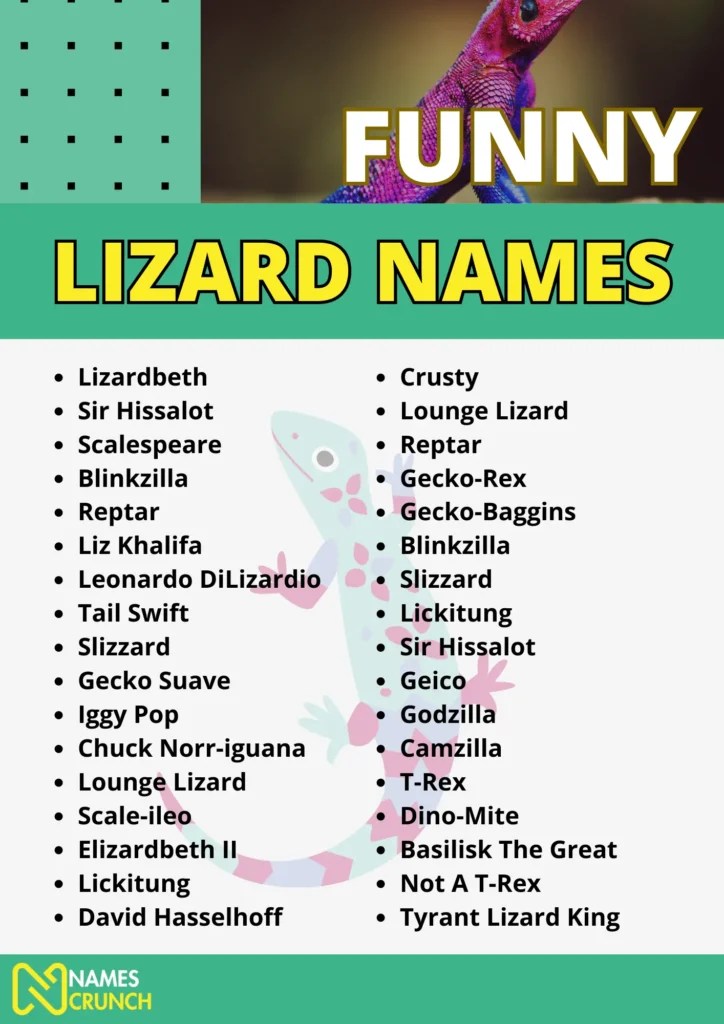 These Funny Lizard Names Will Make You Giggle! Names Crunch