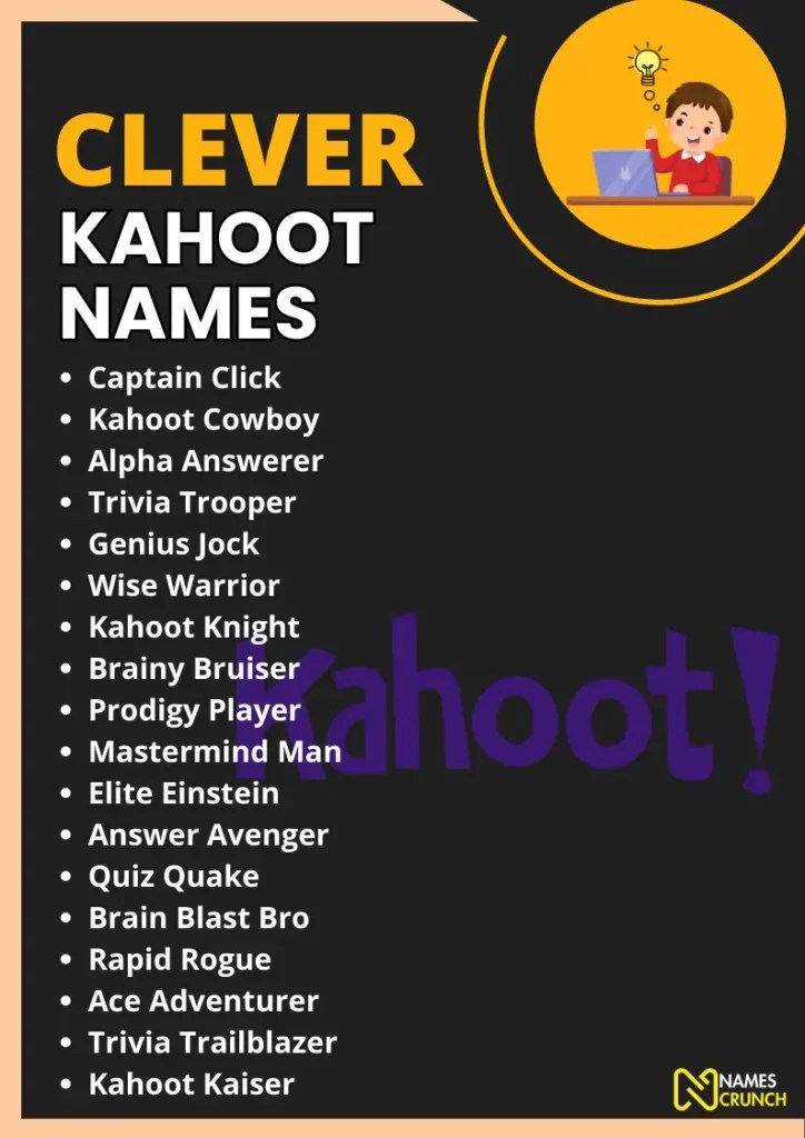 100+ Clever Kahoot Names Names Crunch