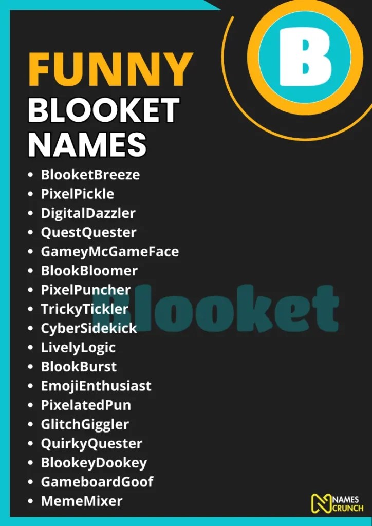 270+ Funny Blooket Names (Cool &Clever Ideas) Names Crunch