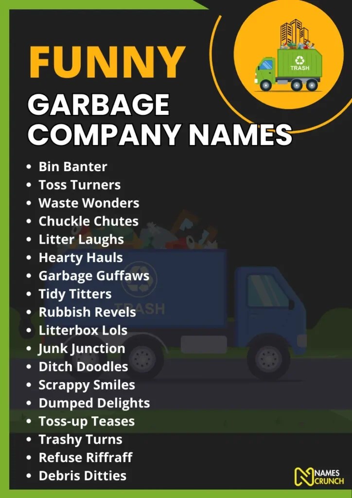Funny Garbage Company Names (Trash Gets a Giggle) Names Crunch
