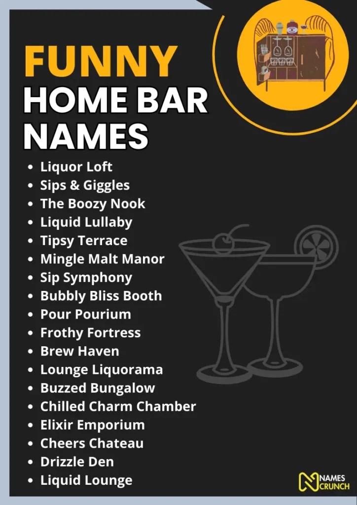 250+ Funny Home Bar Name Ideas Names Crunch