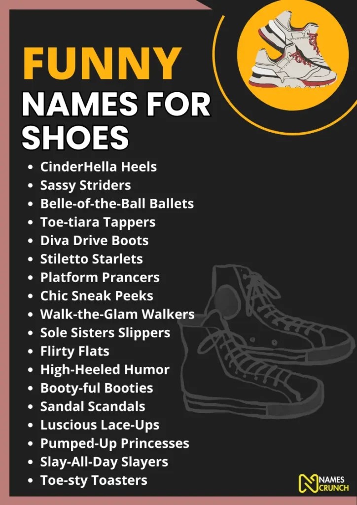 Funny Names for Shoes [200+ Clever Ideas] Names Crunch