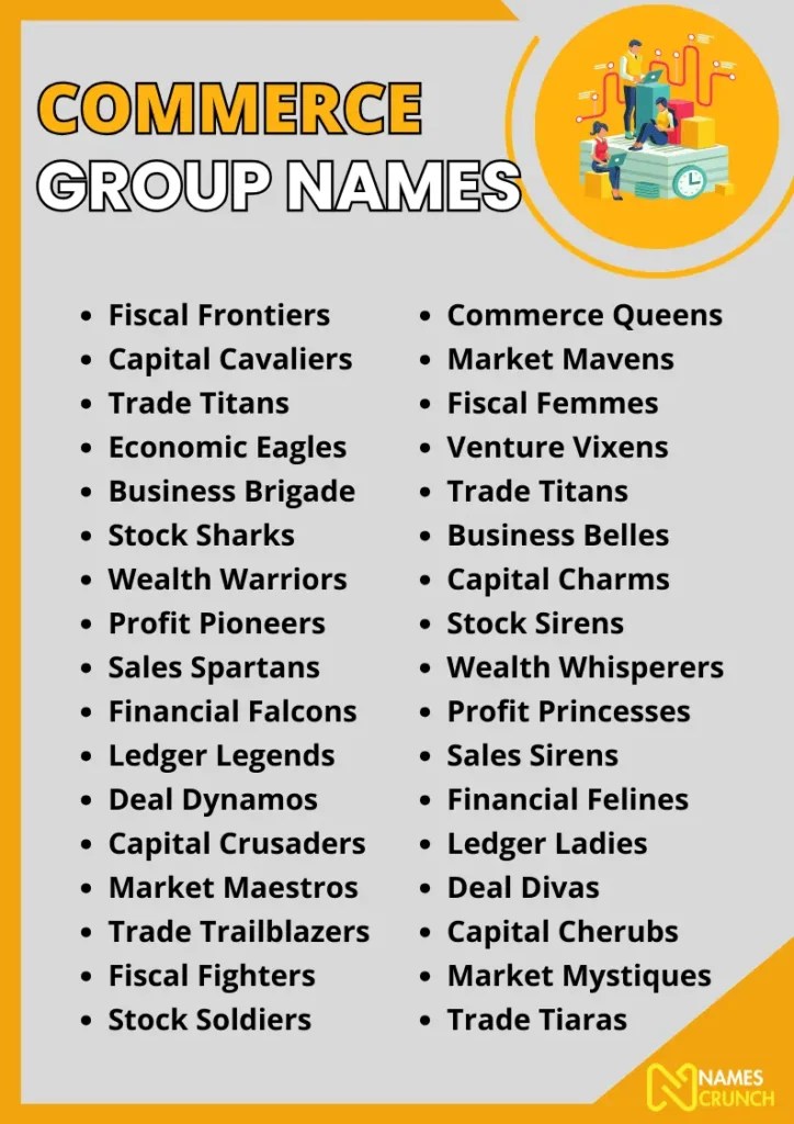 390+ Commerce Group Names [Best Ideas] Names Crunch