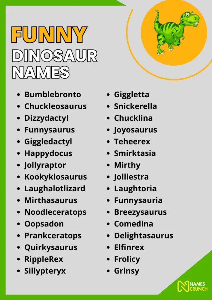 Funny Dinosaur Names [410+ Weird & Clever Ideas] Names Crunch