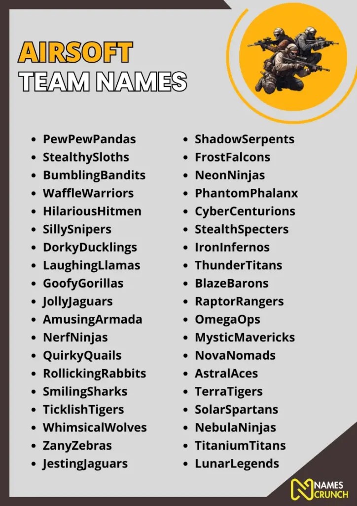 400+ Airsoft team names [Best Ideas] Names Crunch