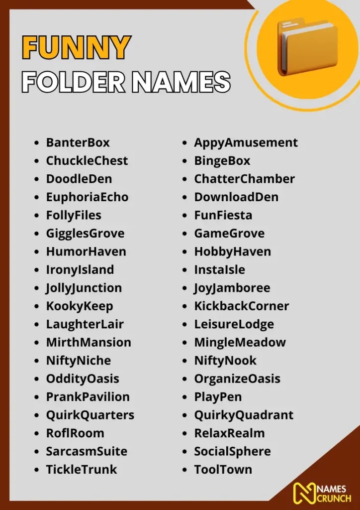 500+ Cool & Funny Folder Names Names Crunch