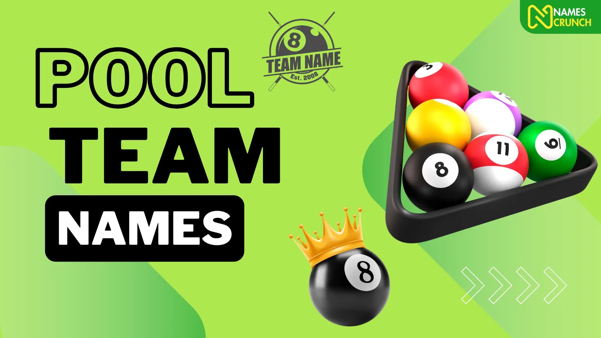 600+ Pool Team Names [Funny, Clever & Cool] Names Crunch