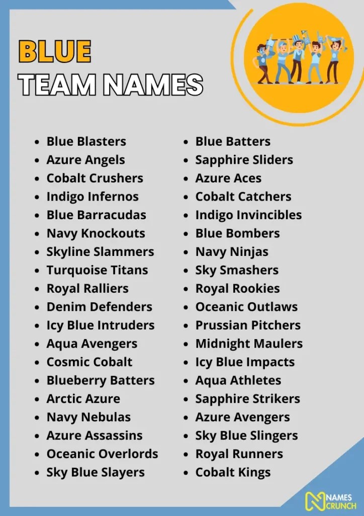600+ Blue Team Names [Funny, Cool & Creative] Names Crunch