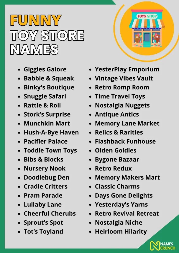 420+ Funny Toy Store Names [Best Ideas] Names Crunch