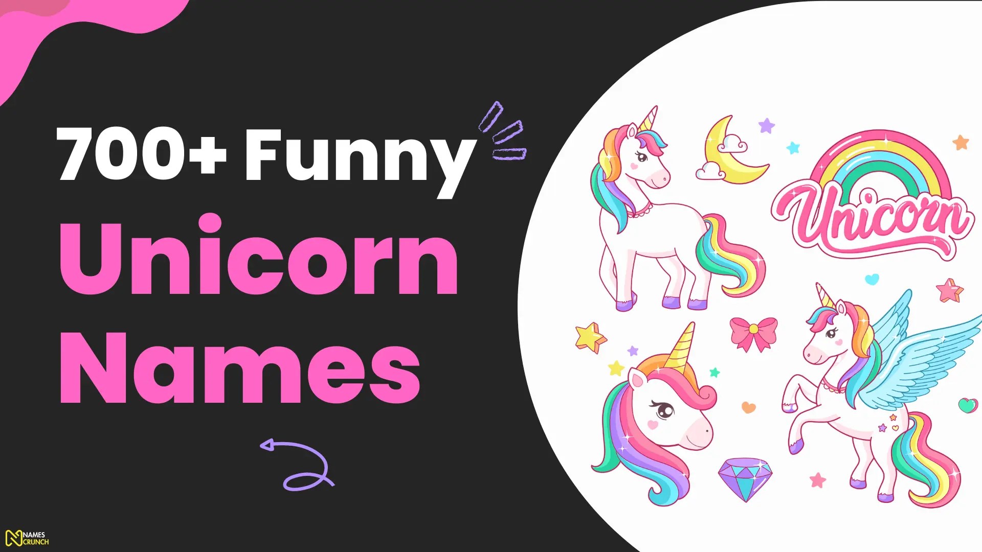 725+ Funny Unicorn Names [Best Ideas] Names Crunch