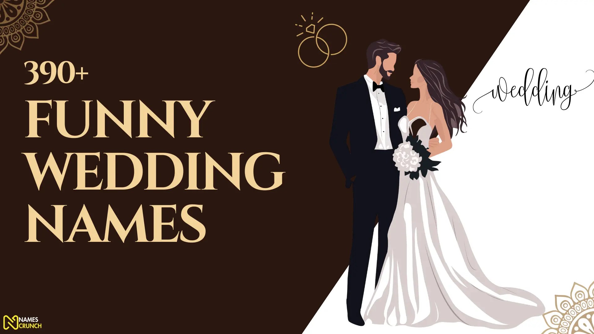 390+ Funny Wedding Names [Clever Ideas] Names Crunch