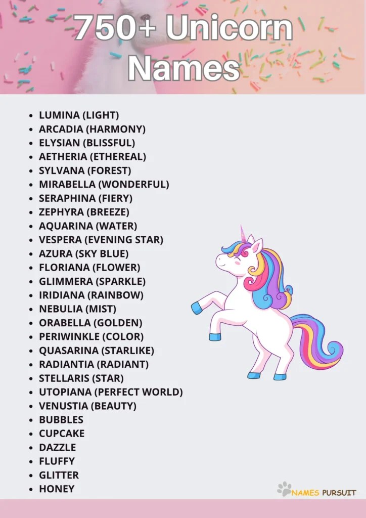 750+ Unicorn Names [Magical, Cute, & Unique Naming Ideas]