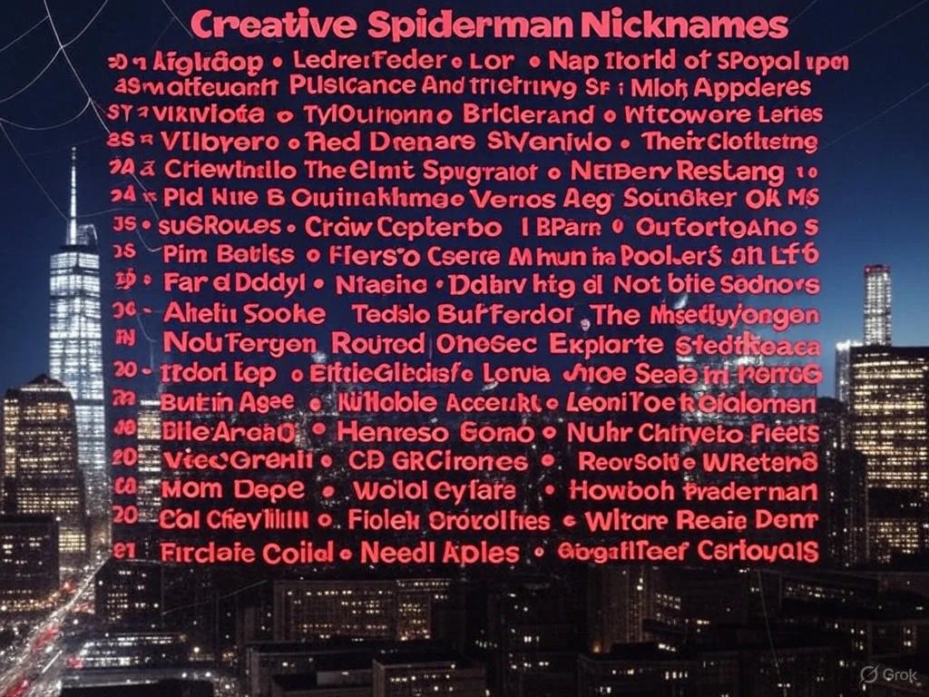 900+ Creative Spiderman Nicknames 2025 NamesWrite