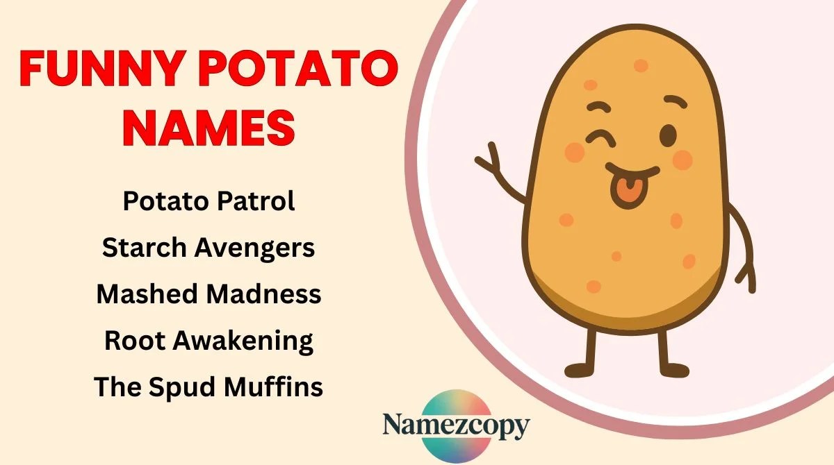 🥔 189+ Funny Potato Names (2026 Updated) That’ll Mash Up Your Laughter! 😂🔥(08)