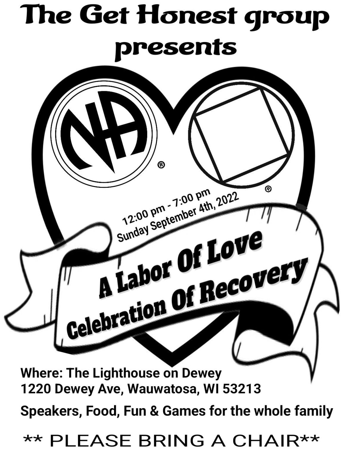 Labor Day 2023 Milwaukee Events Labor of Love Celebration of Recovery Sep. 4, 12 to 7 Metro