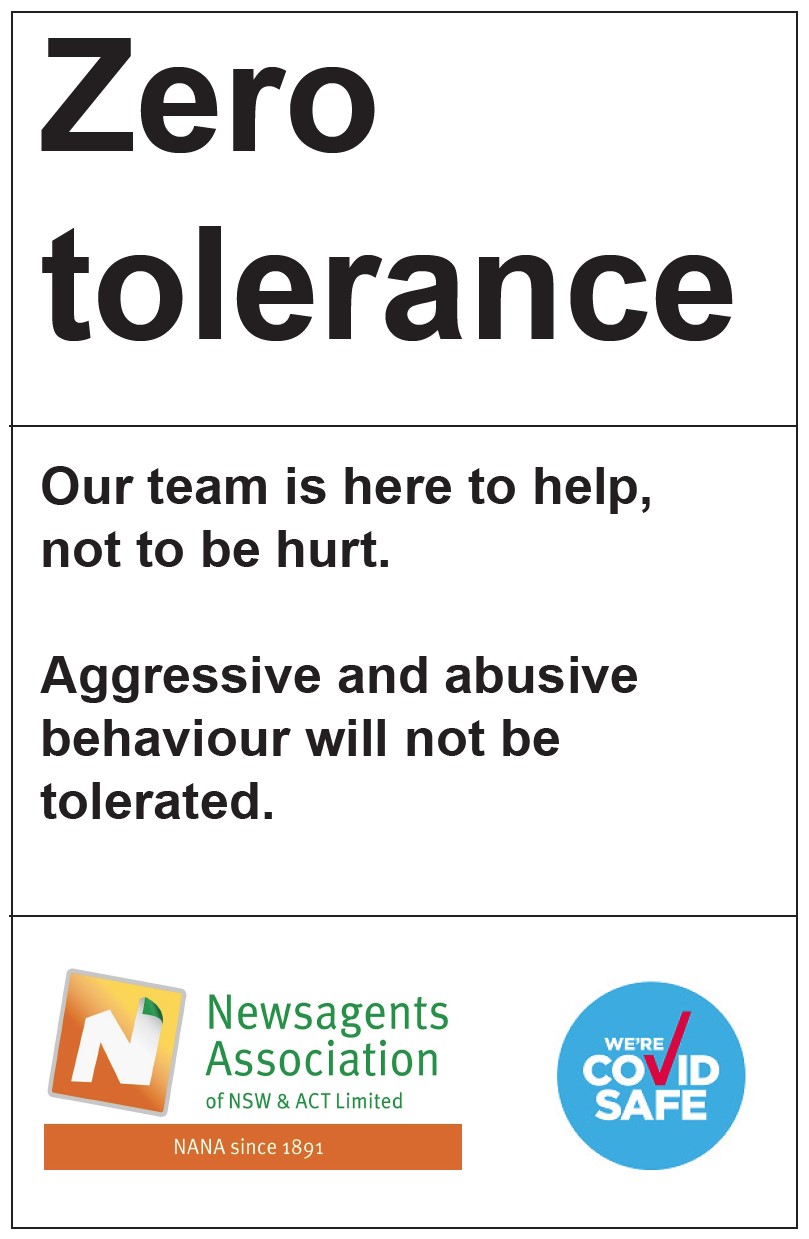 Demand zero tolerance on abusive customer behaviour NANA
