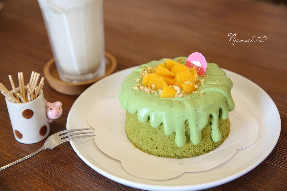 南投名間》南田牧野家-手做蛋糕.甜點。鄉村風粉紅色小屋,抹茶芒果戚風蛋糕超夢幻