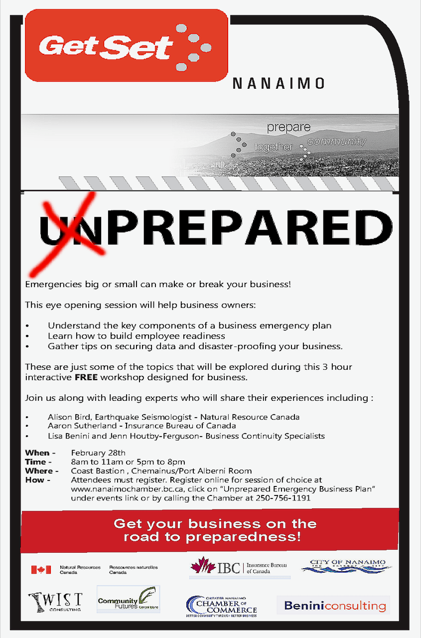Get Set Nanaimo Free Business Emergency Plan Greater