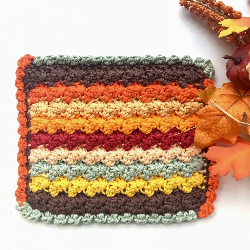 Puff Edge Border Crochet Stitch Tutorial Nana's Crafty Home