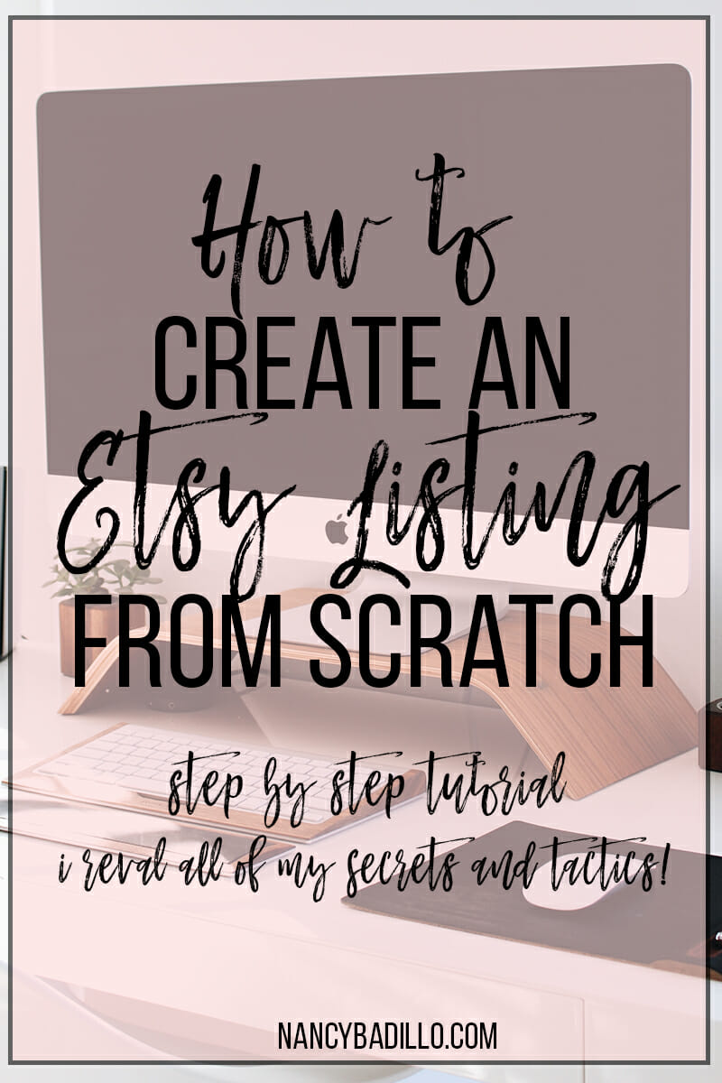 Etsy Listing Tips Nancy Badillo