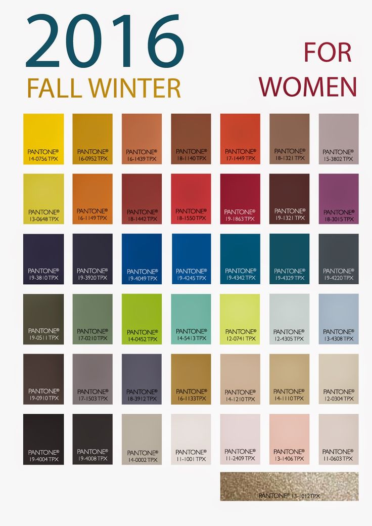 Pantone Fall Colors 2016
