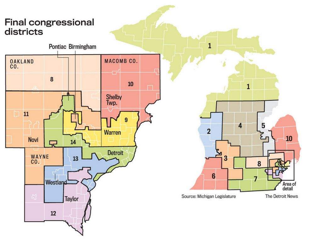 75th House District Michigan Map Map