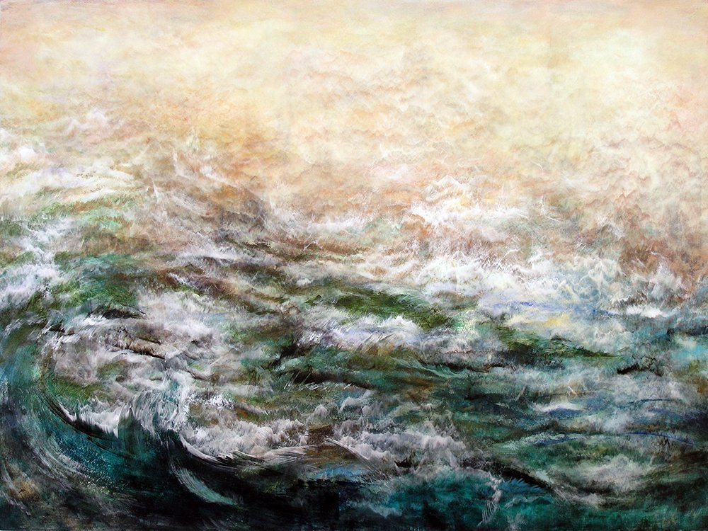 Nancy Reyner Contemporary Gold Leaf Paintings Acrylic Classes