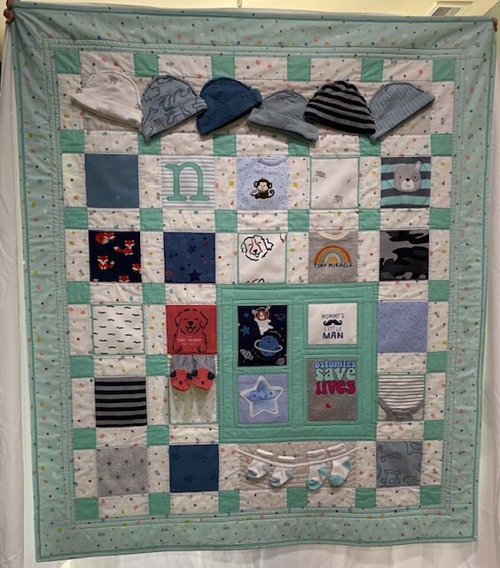 This Baby Quilt Was Made Using Preemie Clothes!