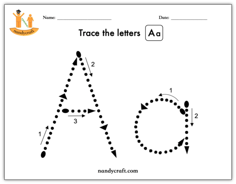 Trace the letter A nandycraft