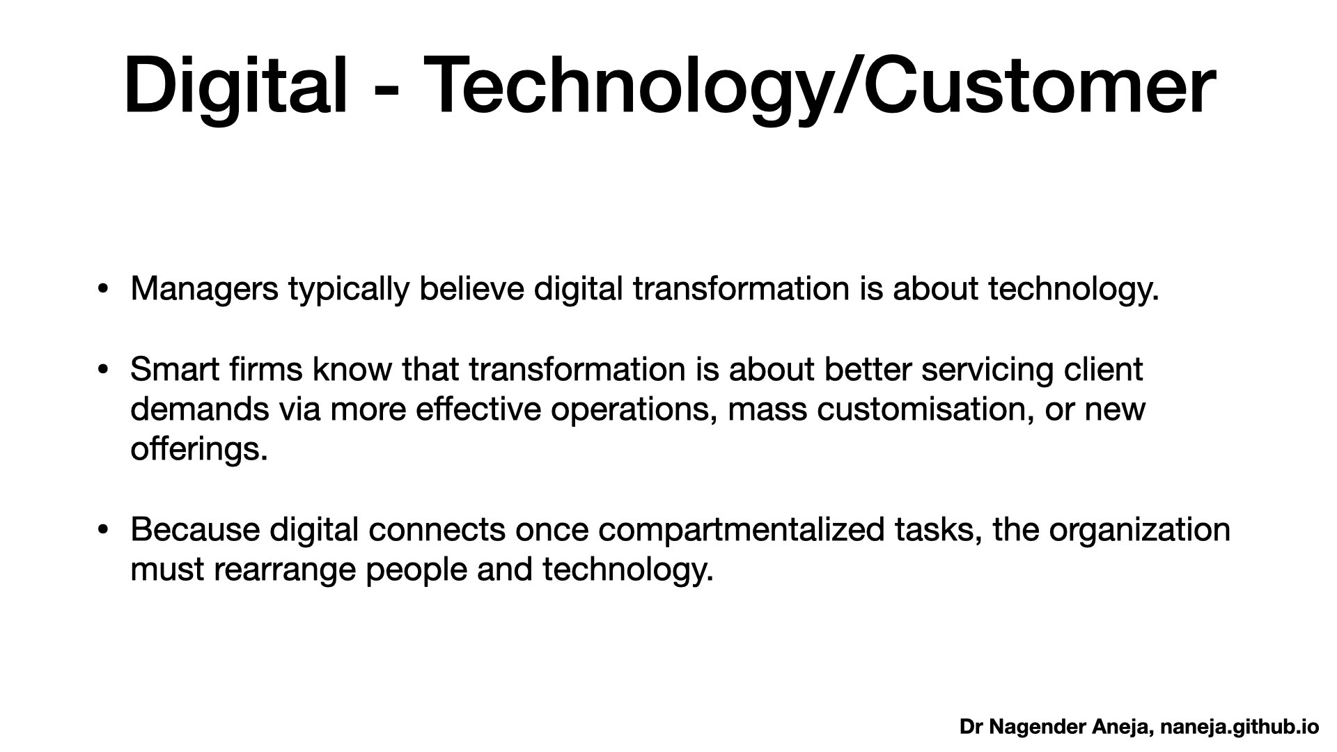 Digital Transformation Dr Nagender Aneja